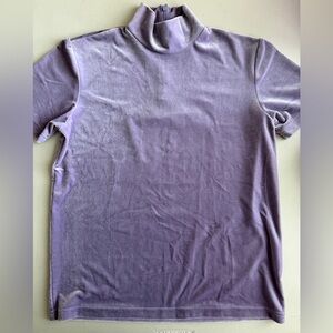 💜💟GAP Frosty Lilac Velvety Mock Turtleneck Top NWT
